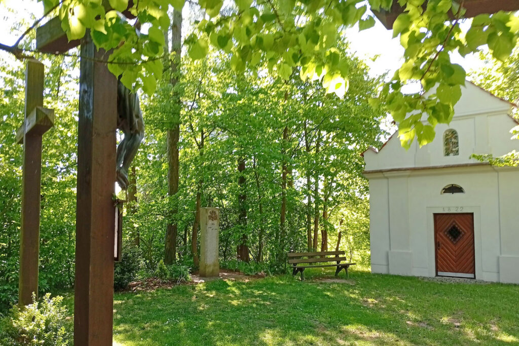 Blick zur Kalvarienbergkapelle